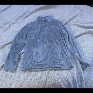 Grey teddy bear zip ip jacket womens